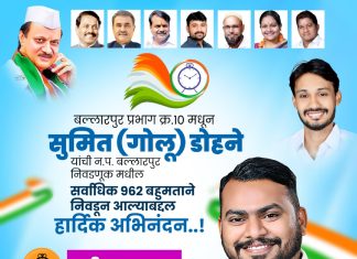 मतदारांचे आभार माणून मला कर्तव्यातून मुक्त व्हायचे नाहीय…- गोलू उर्फ सुमित डोहणे